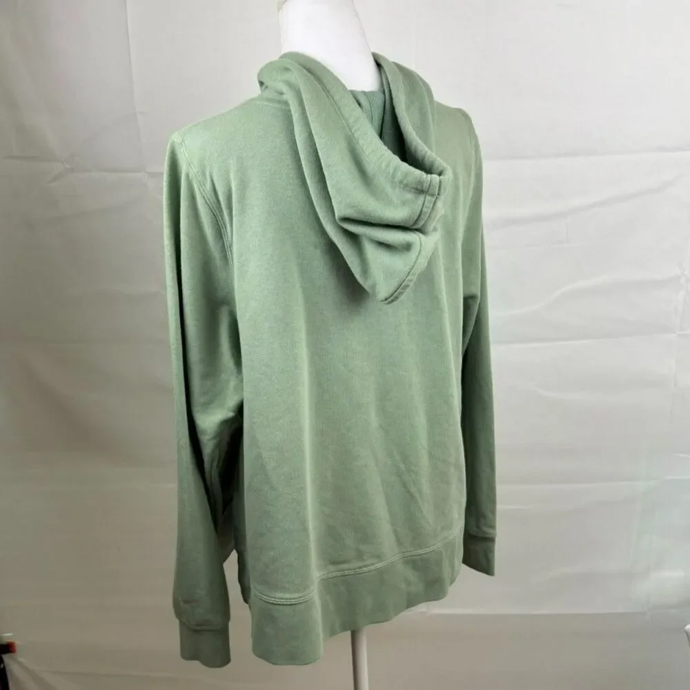 Nike Women's Sage Green Sparkle Logo Hoodie - M